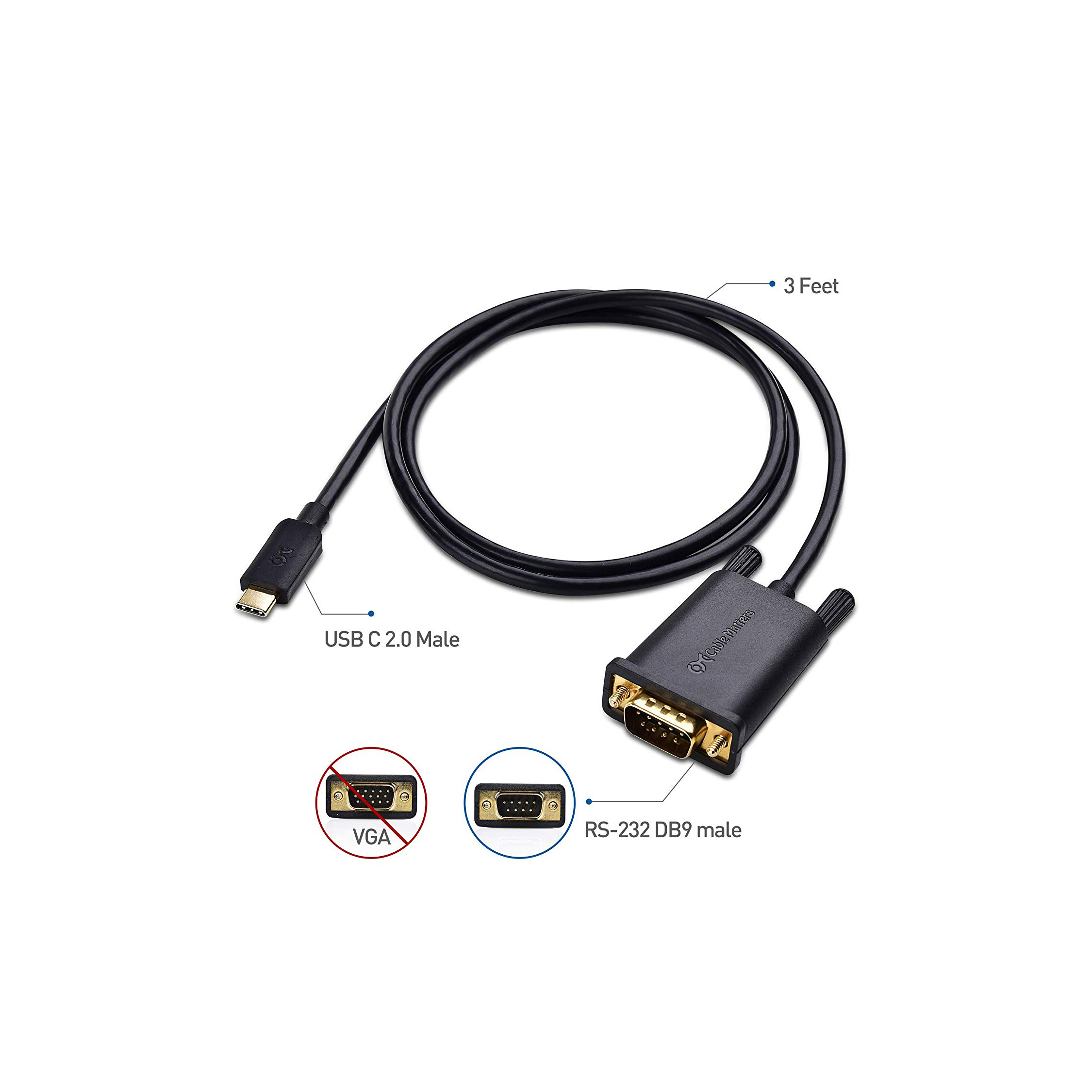 USBC to Serial Adapter 3ft Advantage Software